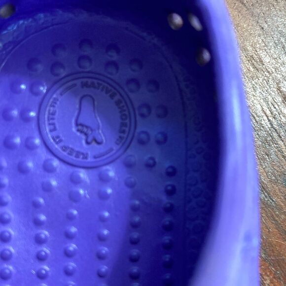 NATIVE C5 Purple Unisex Sparkling Slip Resistant Shoes - Picture 6 of 12